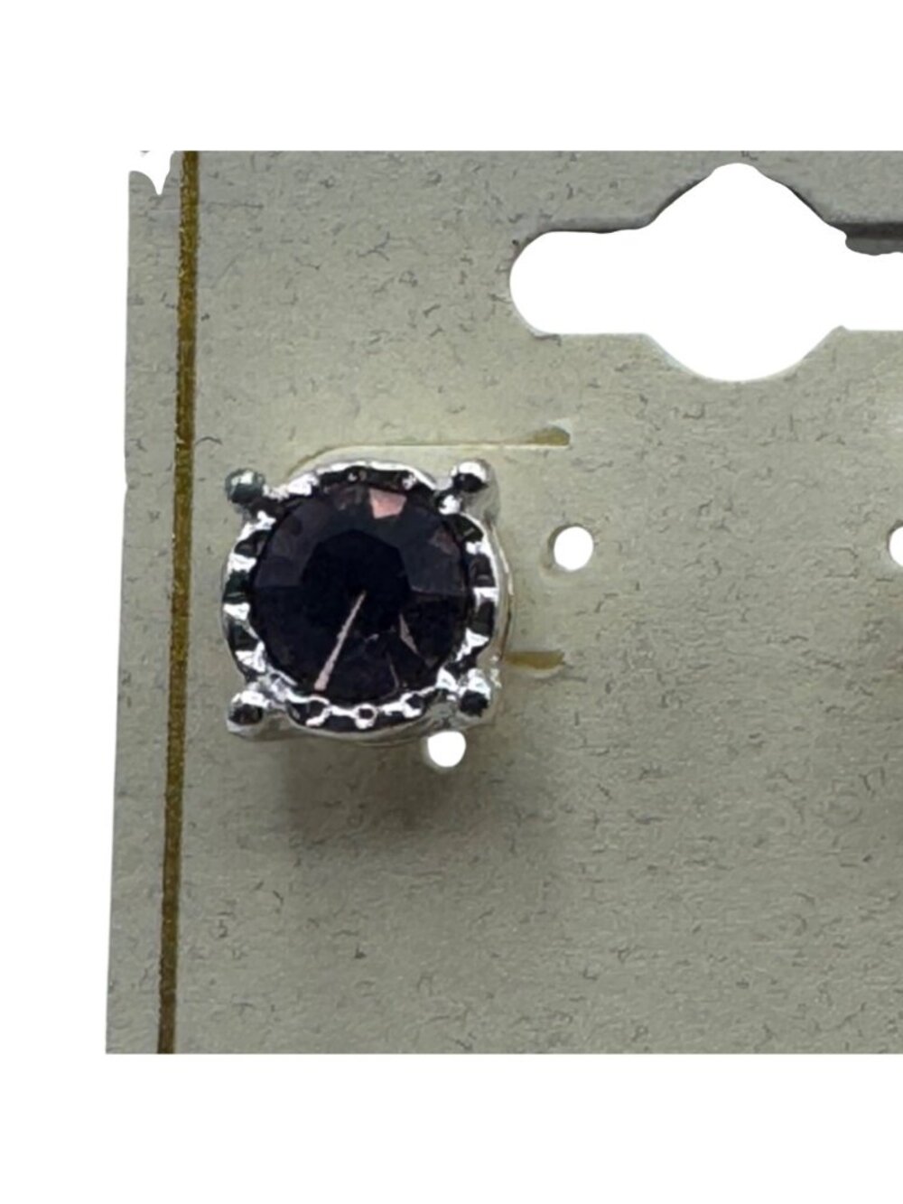 Ear Sense Stud Earrings Silver Tone Amethyst Hypoallergenic For Sensitive Ears - Picture 4 of 7